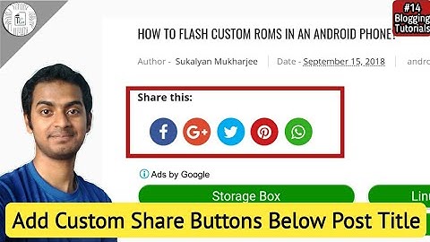 Add Social Share Buttons Below Title and Post Footer || Blogging Tutorial || TechGyd