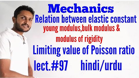 Relation between elastic constant। part-3