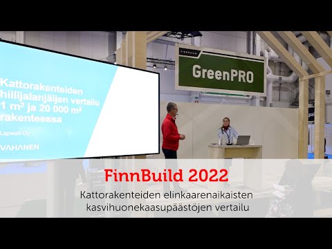 FinnBuild 2022 - Kattorakenteiden elinkaarenaikaisten kasvihuonekaasupäästöjen vertailu