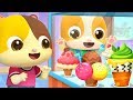 Little Babies in Ice Cream Shop | Learn Colors Fruits Names | Nursery Rhymes | Kids Songs | BabyBus