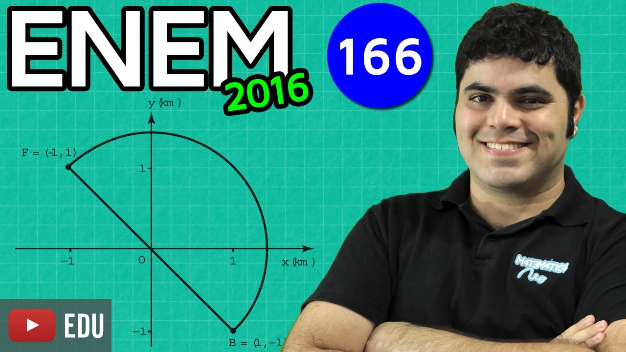 ENEM 2016 Matemática #31 - Geometria Analítica, Plano Cartesiano e Teorema de Pitágoras (difícil)