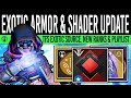 Destiny 2: NEW EXOTIC ARMOR &amp; SHADER UPDATE! Cryptarch RANKS, Exotic Sources, New Playlist &amp; Maps!