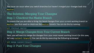 Resolving Git Checkout Issues: How to Sync Your master Branch with Recent Commits Wealth