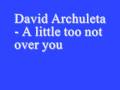 David archuleta  a little too not over you lyrics
