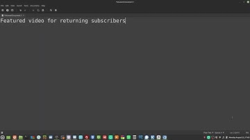 Featured video for returning subscribers