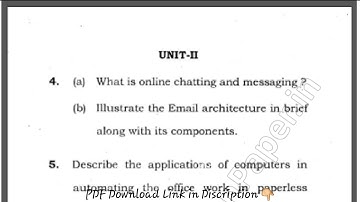 BBA 2nd Sem Computer Application In Management Question Paper