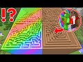 JJ and Mikey Found A TALLEST RAINBOW DIRT MAZE in Minecraft (Maizen Mizen Mazien JJ Mikey)