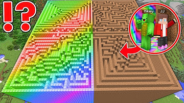 JJ and Mikey Found A TALLEST RAINBOW DIRT MAZE in Minecraft (Maizen Mizen Mazien JJ Mikey)