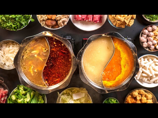 Chinese hot pot – How to make it (a spicy and a non-spicy soup base) 