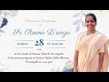 Perpetual profession of sr reena dsouza  28042024  our lady of fatima churchperampalli