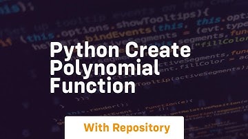 python create polynomial function
