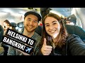 Flying from HELSINKI TO BANGKOK (our first time in ASIA!)