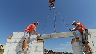 ДОМ С НУЛЯ. Монтаж перемычек | Закольцевали дом