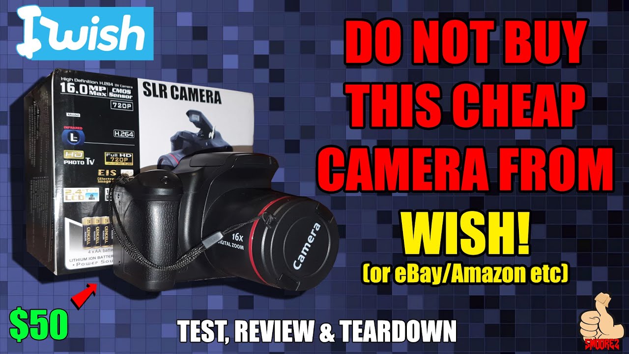 iWish: DO NOT BUY THIS CHEAPO CAMERA FROM WISH! (or eBay/Amazon etc)  YG-1163 HD "DSLR Camera" Review - YouTube