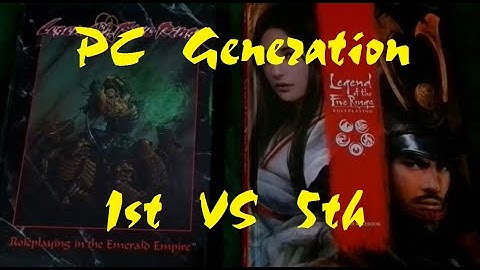 Dead Games: Legend of the Five Rings: CharGen Comparison: 1st and 5th edition