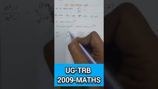 Ug-trb, Maths, 2009,Complex Analysis, Tnset, Polytechnic trb, College-TRB, Pg-trb, Maths