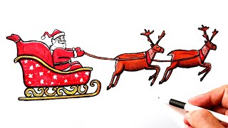 How To Draw Santas Sleigh