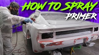 DIY  How To Paint Your Car (SPRAYING 2K PRIMER!)