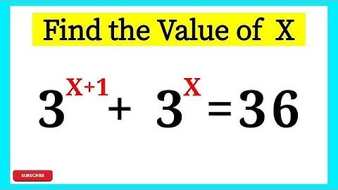 Nice Exponent Math Simplification / Find the Value of X