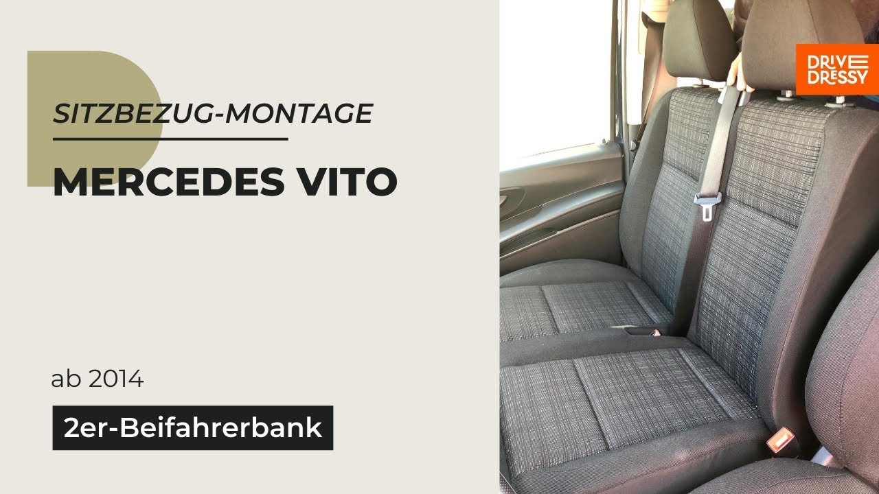 DriveDressy Sitzbezüge - Mercedes Vito 2er-Beifahrerbank 