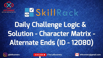 skillrack daily challenge logic and solution- character matrix- alternate ends(07-02-2021)[id-11489]