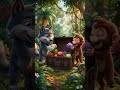 🐵🐺 They Were Looking for Food... But Found Treasure Instead! 💎😱 #shortvideo