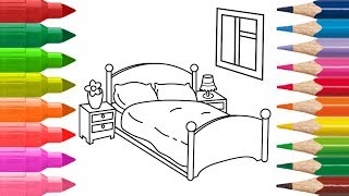 How To Draw Bedroom Coloring For Kids Learn Colors Animation Drawing Videos For Kids Takataka