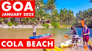 South Goa's Hidden Gem | Cola Beach - 2022 | Goa Vlog | Shacks / Kayaking / Food |