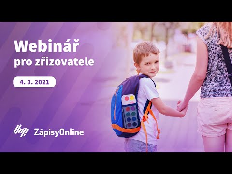 Zápisy Online - Webinář pro zřizovatele škol - 4. 3. 2021