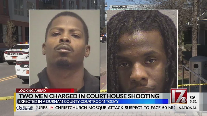 2 men charged in Durham courthouse shooting expected in court