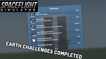 Space Flight Simulator Challenge mode / Completing earth challenges