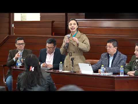 Ministra Martha Carvajalino en la presentación del geovisor y los micrositios de la Sentencia SU-288