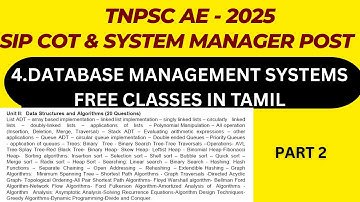 4B.DBMS Miniconcept-SIPCOT&System managerTNPSCAE2025#questionbank #tnpscae#cs#ece#material#testbatch
