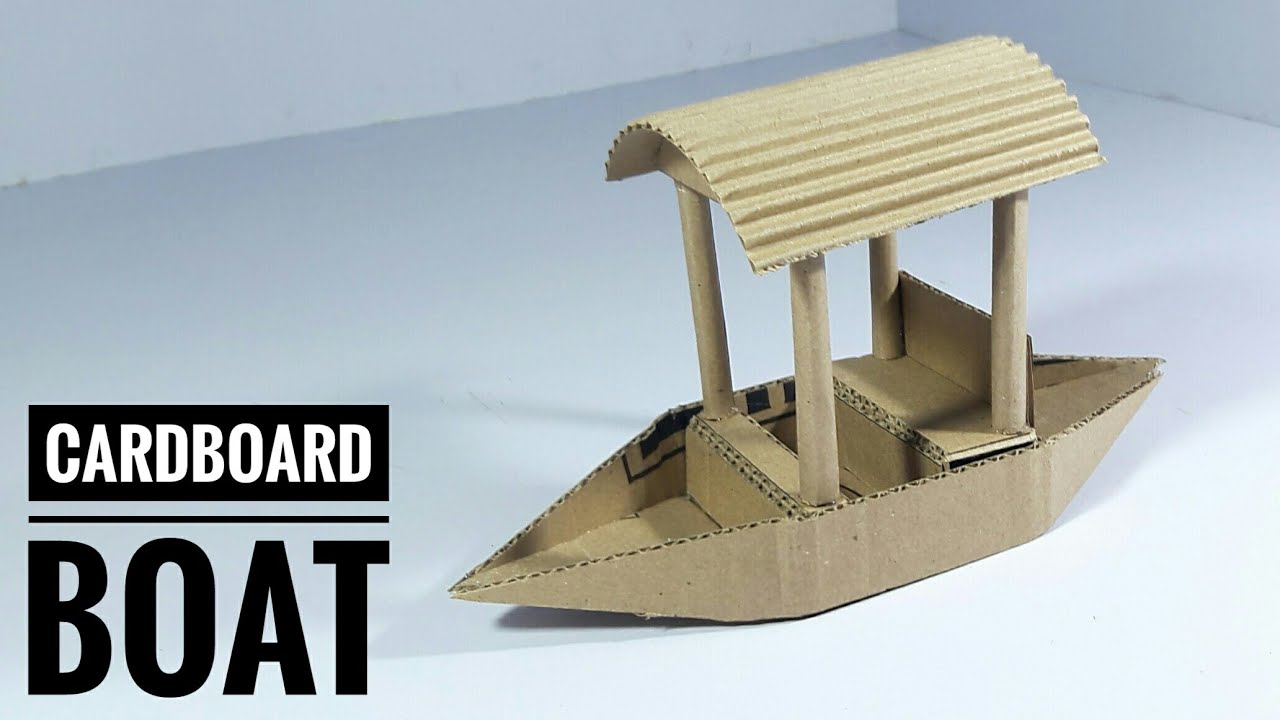 DIY - Cardboard Boat Making, Best Out Of Waste From Waste Cardboard, Reuse Waste Cardboard