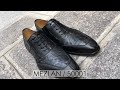 Video: Oxford shoe Mezlan 50001 genuine crocodile, lizard, and black ostrich multimaterial
