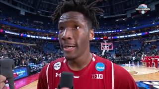 NIGEL HAYES Interview After No. 8 Wisconsin SHOCKS No. 1 Wildcat