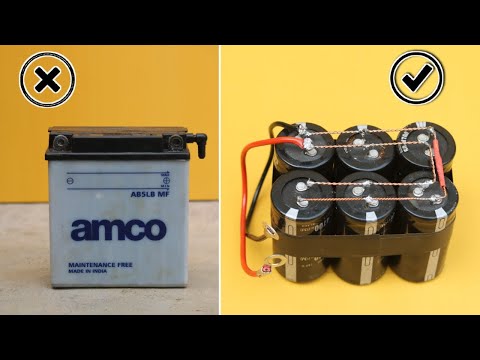 कैसे 12 वोल्ट बाइक बैटरी बनाने के लिए - संधारित्र के साथ || लाइफटाइम रिप्लेसिंग बाइक बैटरी - 2021