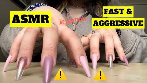 ACTUALLY FAST & AGGRESSIVE TABLE TAPPING & SCRATCHING AROUND THE CAMERA ASMR NO TALKING LOFI