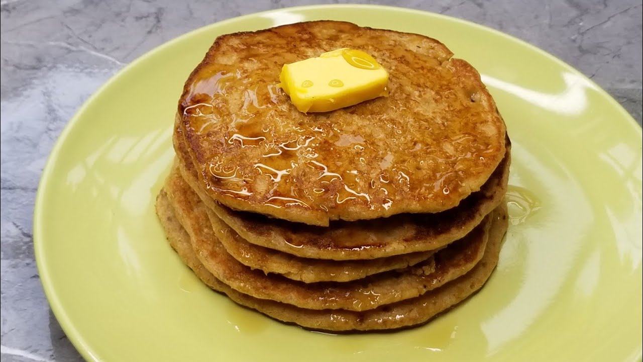 Oatmeal And Peanut Butter Pancakes, No banana And Eggs Easy Healthy