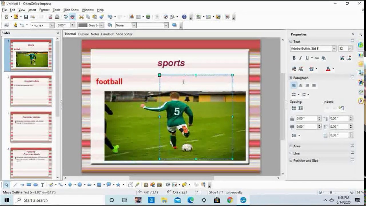 making presentation in openoffice