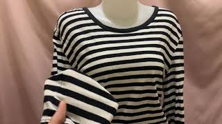 preloved kaos stripe garis garis wanita / Baju bekas layak pakai / import bangkok