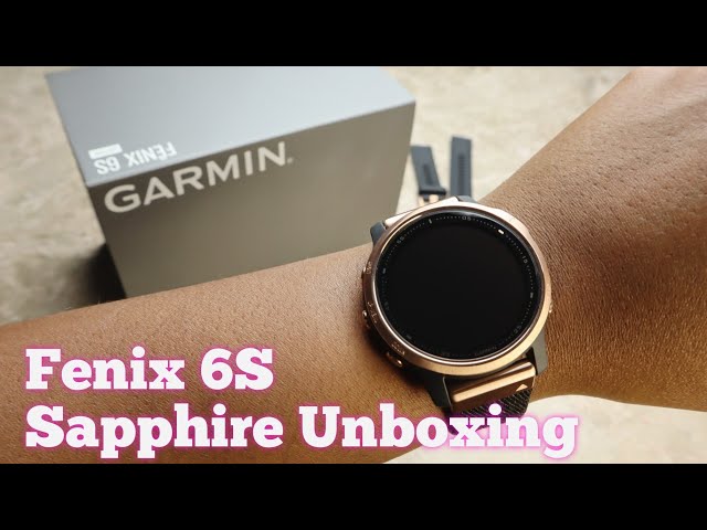 Garmin Fenix 6S Sapphire Rose Gold Black Unboxing