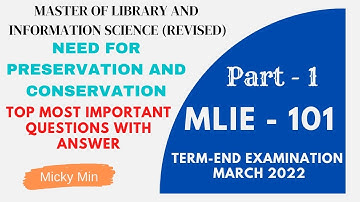 MLIE 101 Top Most Important for Term End Examination March 22 | Block - 1 | Unit - 1 | Part - 1