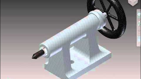 Autodesk Inventor Tailstock Lathe machine