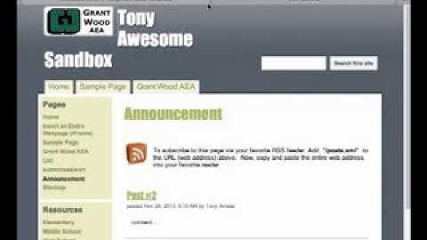 RSS Readers with Google Sites