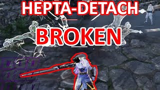 Hepta-Detach might be a little broken - Naraka Bladepoint