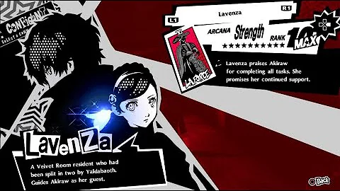 Secrets in the Confidants menu - Persona 5/Royal