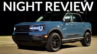 2021 Ford Bronco Sport Night Review (LED's, Interior, POV Drive)