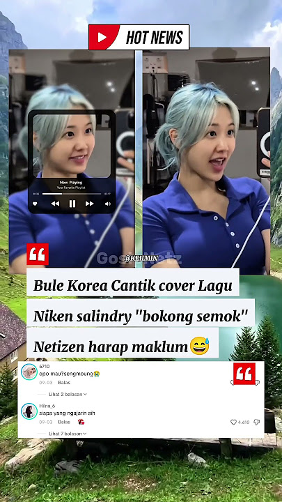 Bule Korea nyanyi lagu Bokong Semok #cewekkorea #nikensalindri #shorts