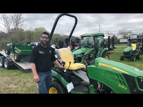 How to  Attach a 120R Loader on a 1025R John Deere Tractor